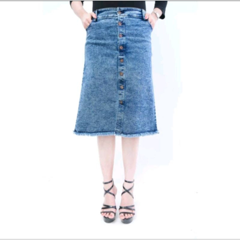 ROK SPAN PENDEK JEANS STRETD