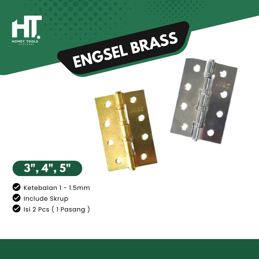 ONAT Engsel Stainless / Engsel Pintu Jendela Tebal / Engsel Kupu Tarung / Engsel Brass / Engsel Besi