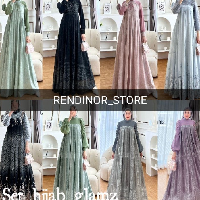 Terbaru 33 GLAMZ SET HIJAB DANEENA DAFIYA ZULFAH MAHIKA YASIRA GAMIS DRESS DAN HIJAB BY GLAMZ