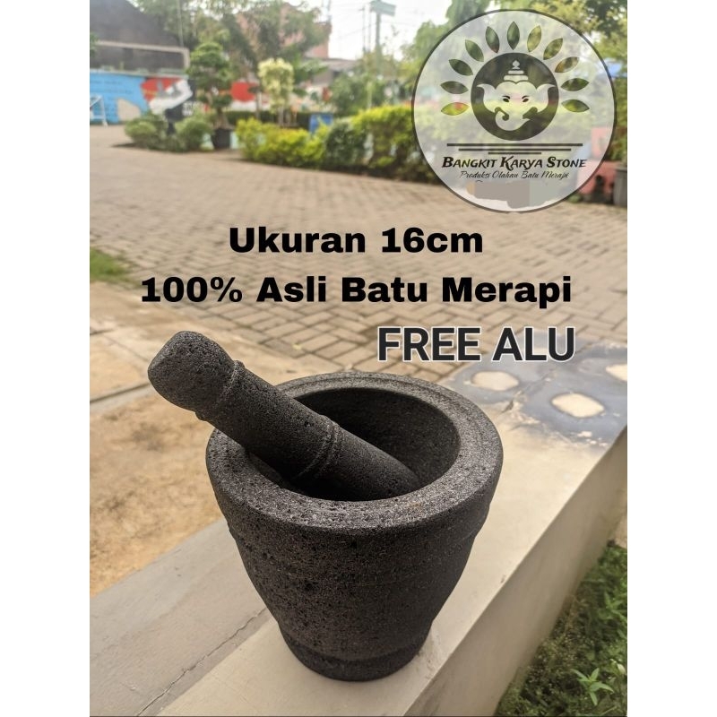 Lumpang Lesung Ukuran 16cm FREE ALU