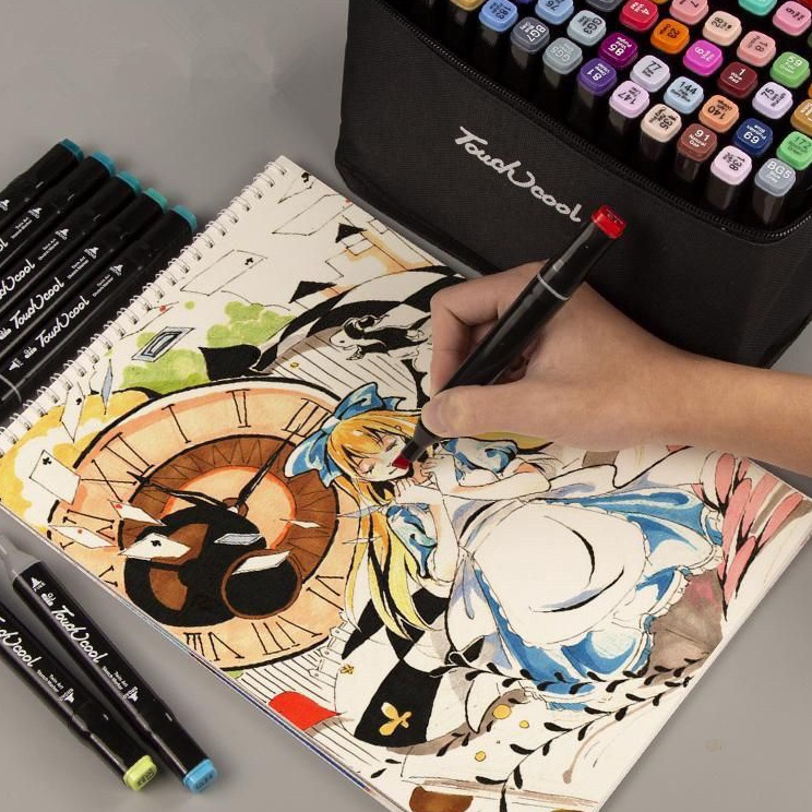 

Baru Touch Marker 48pcs Warna Sketsa Spidol Umum General Marker Set Animation Markers
