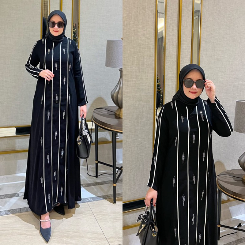 gamis//hitam//mewah