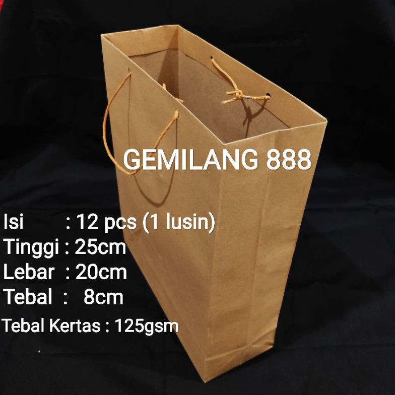 

HARGA SPESIAL paperbag Polos Uk 2x25x8cm paper bag tas kertas tas souvenir