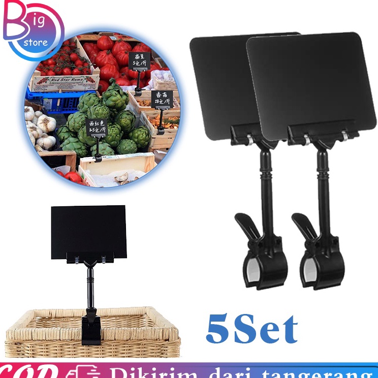 

Penjepit Harga Price Tag 5pcs Mini Chalkboard Stand Jepitan Harga Obral Dengan Papan Tulis Kapur Kecil
