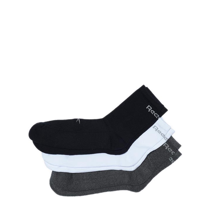 Terbaru Reebok 3P Quarter Mens Socks  MelangeWhiteMelange