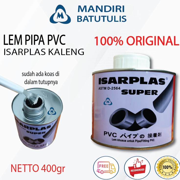 

Lem Pipa Isarplas PVC Kaleng 4gr Lem Pipa Isarplas Kaleng
