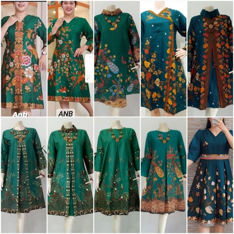 ATASAN BATIK TUNIK WANITA UNGGUL JAYA WARNA HIJAU IJO TOSKA