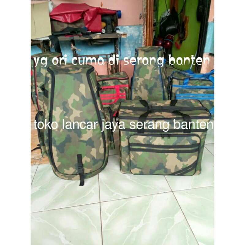 tas kendang jaipong 1 set tinggi induk 65 motif army tas kendang rampak