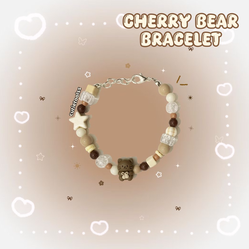 CHERRY BEAR BEADS BRACELET