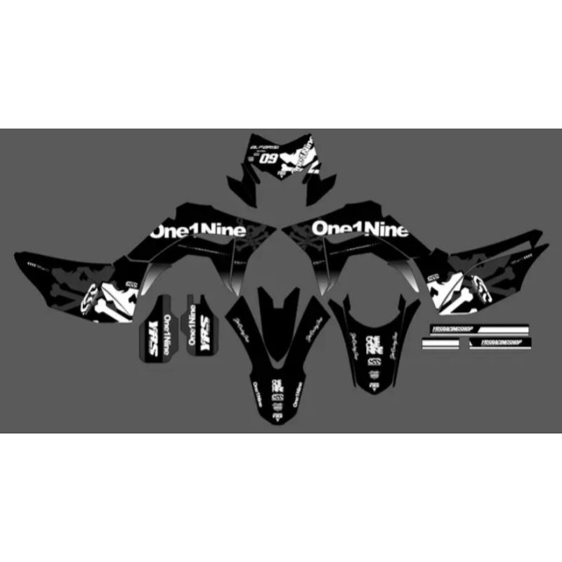 Decal sticker Crf One 1 nine fullbody minimalis keren