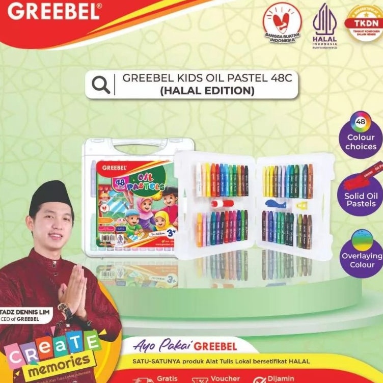 

Serba Murah Greebel crayon 48 warna Halal Oil Pastel greebel 48 warna halal