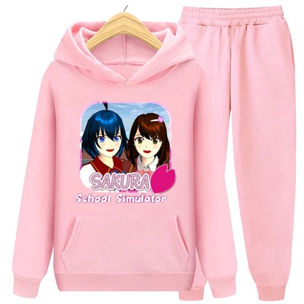 Diskon YMF  Setelan Sweater Hoodie Sakura School Simulator  AnakRemaja  SET Hoodie  Sakura School Si
