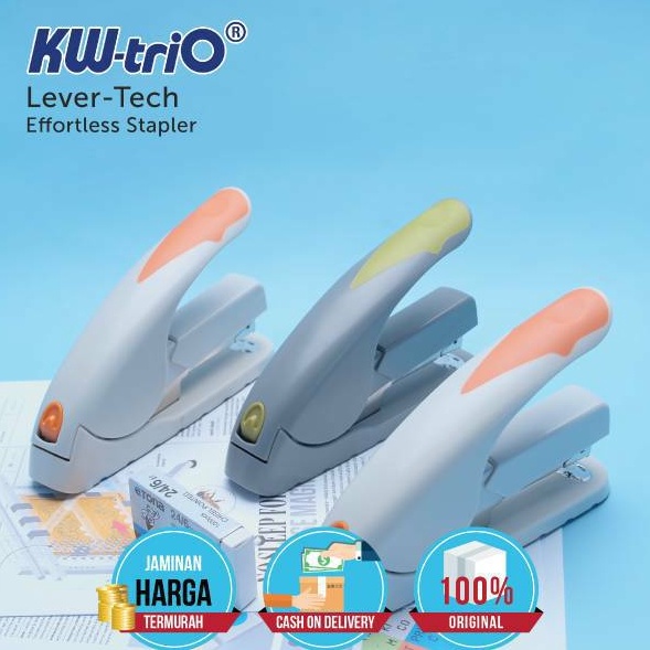 

Terlaris KwTrio 5618 stapler effortless halfstrips 4 halamanGaransi 1 bulan