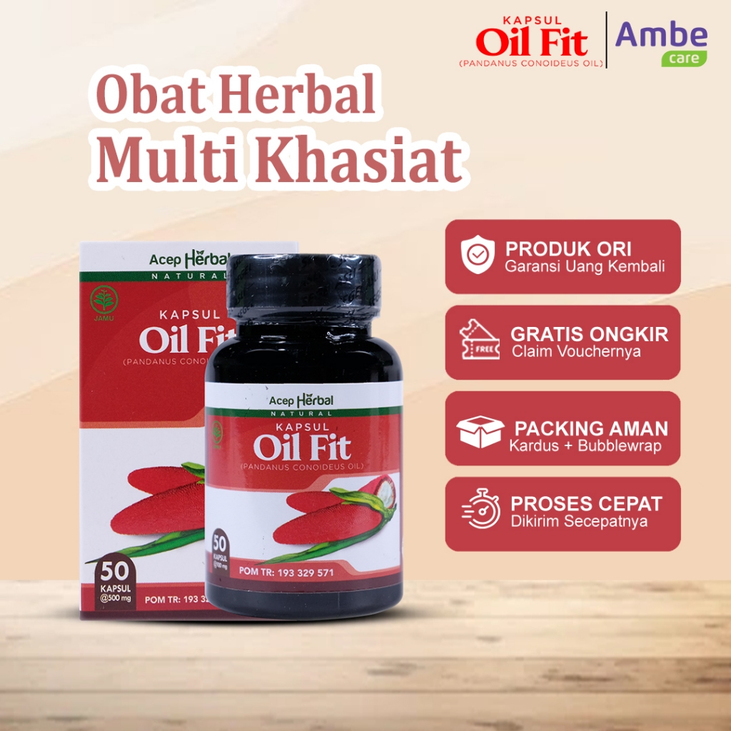 Kapsul OilFit Obat herbal multikhaisiat 100% buah merah papua original