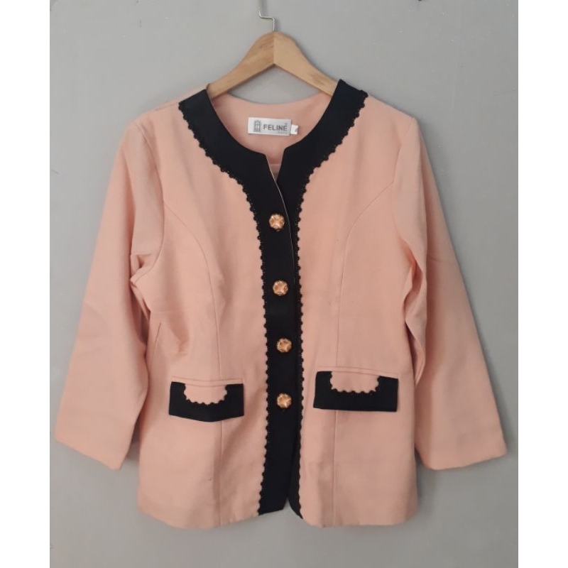 Blazer Wanita / Blazer One Set / Blazer / Feline Sibro Blazer / Blazer Orange / Baju Wanita / Setela
