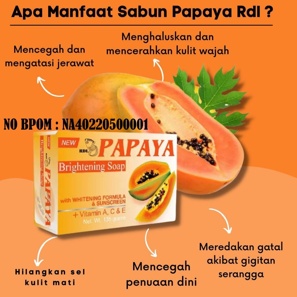 SABUN RDL PAPAYA / SOAP PAPAYA / RDL SARI