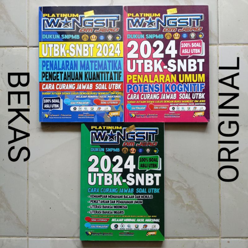 BUKU WANGSIT UTBK SNBT 2024 DUKUN SNPMB PLATINUM OM JERO - PENALARAN LITERASI UMUM POTENSI KOGNITIF 