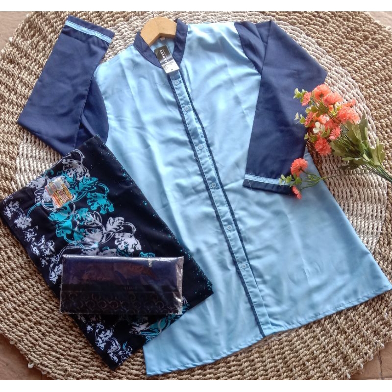 Tunik Santriwati // Set Tunik Toyobo// Sarung Santriwati