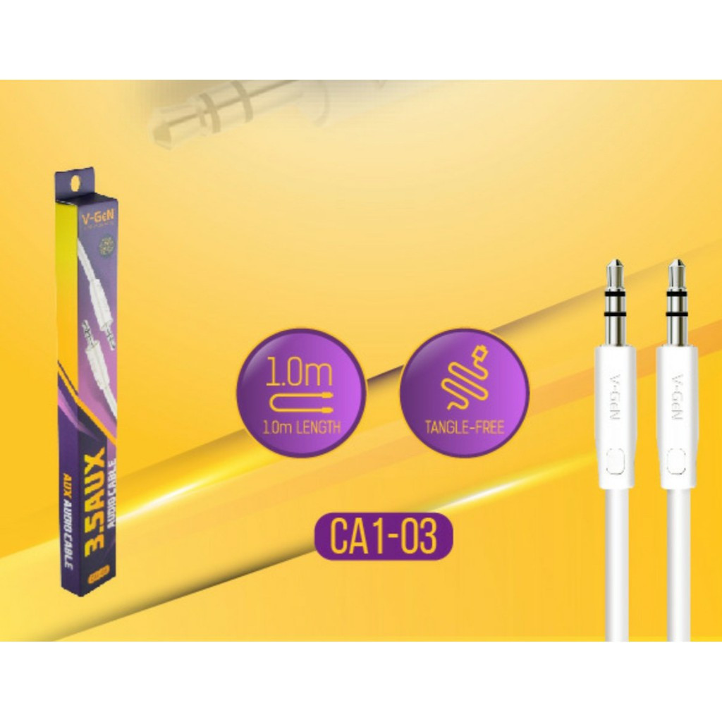KABEL AUX V-GEN CA1-03 AUDIO CABLE 3.5MM 1IN1 1M