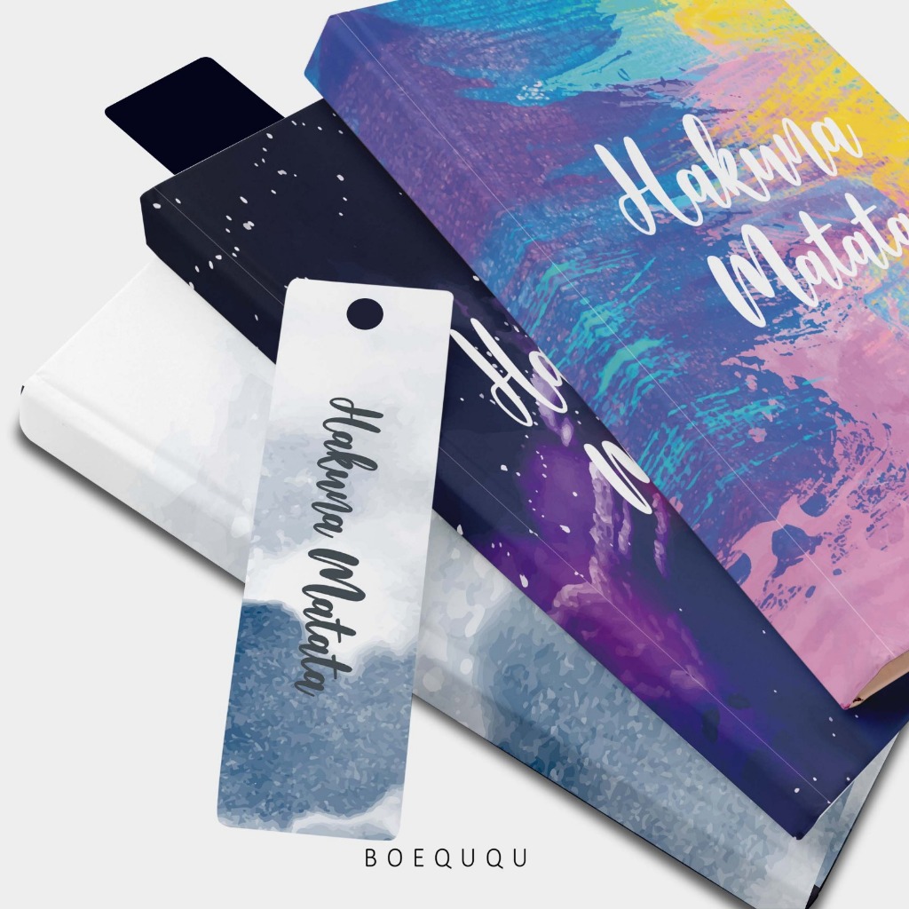 BOEQUQU - Notebook A5 Hardcover Custom / Buku Agenda Premium / Grosir A5 Custom Isi Garis 70 Lembar