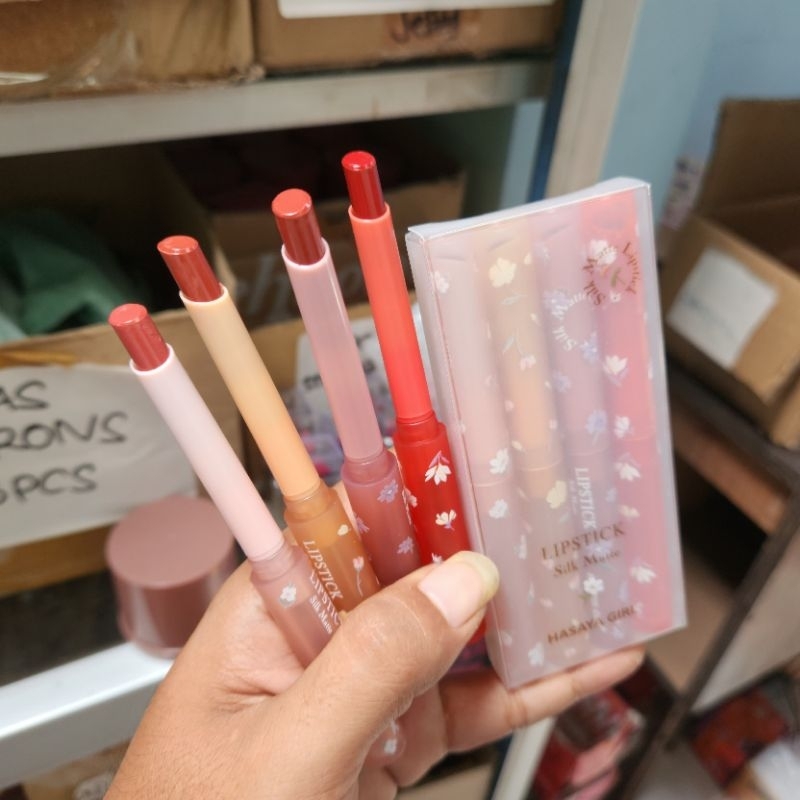 SET 4 PCS HASAYA SILKY MATTE LIPSTIK