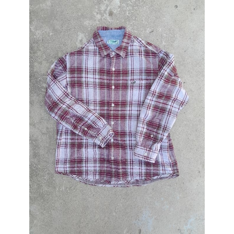 Kemeja Flanel pocket Crocodile Second Ori