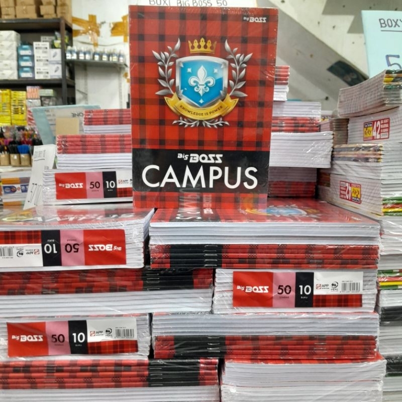 

BUKU TULIS BOXY BIG BOSS 50 LEMBAR 1 PACK ISI 10 BUKU CAMPUS