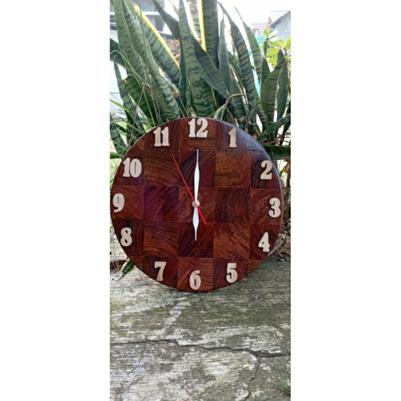 Jam Dinding Unik Kayu Jati Jepara Jam Dinding Minimalis Kayu Jati Jepara Jam Dinding Estetik Kayu Ja