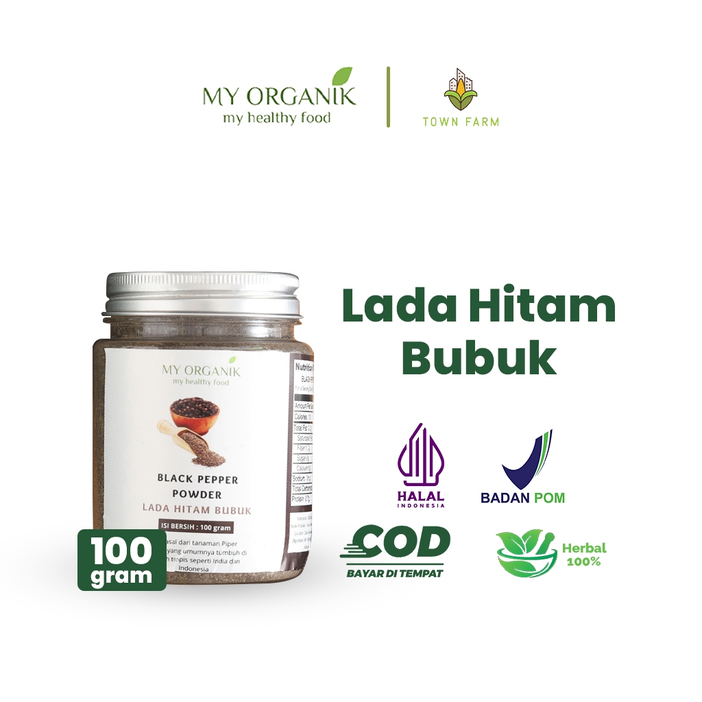 

My Organik Black Pepper Powder Lada Hitam Bubuk Botol Premium Quality Merica Bubuk Bumbu Dapur