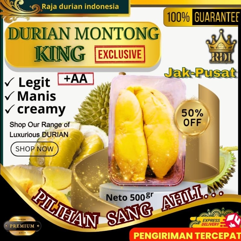 

RDI.cab jak-pusat Durian Kupas KING MONTONG /DURIAN KUPAS PREMIUM/Durian Unggul no.1 RDI