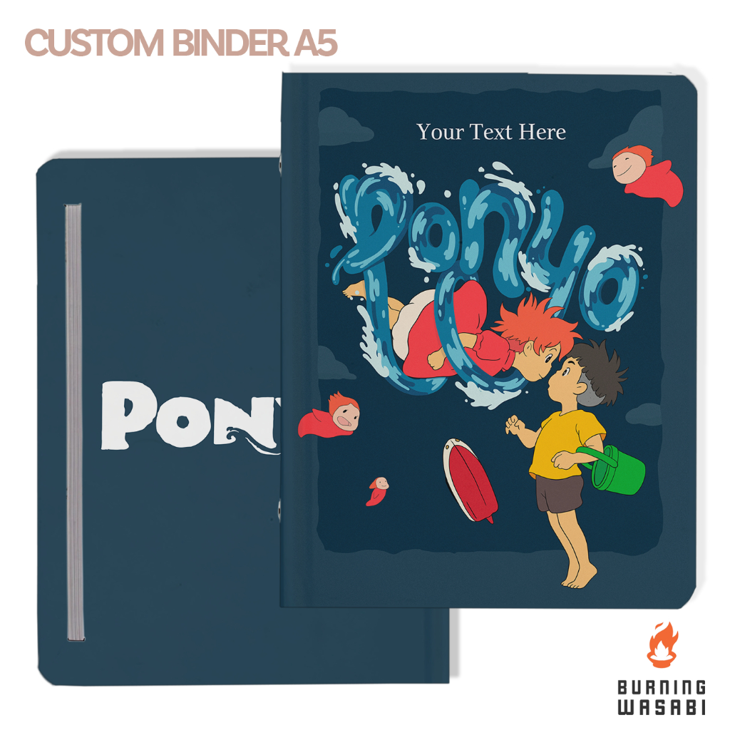 

Binder Ponyo Anime Studio Ghibli Aesthetic A5 Ring Custom Nama Agenda