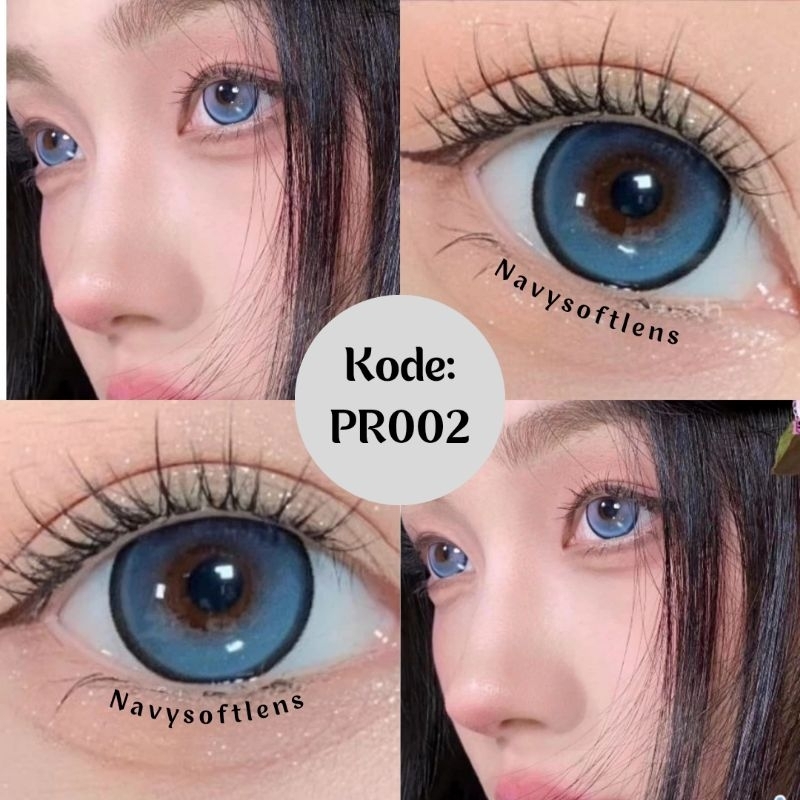 [ Free Case + Air 60ml ] PR002 / Doll Eye / Softlens Premium Blue / Softlens Cosplay / Cosplay / Sof