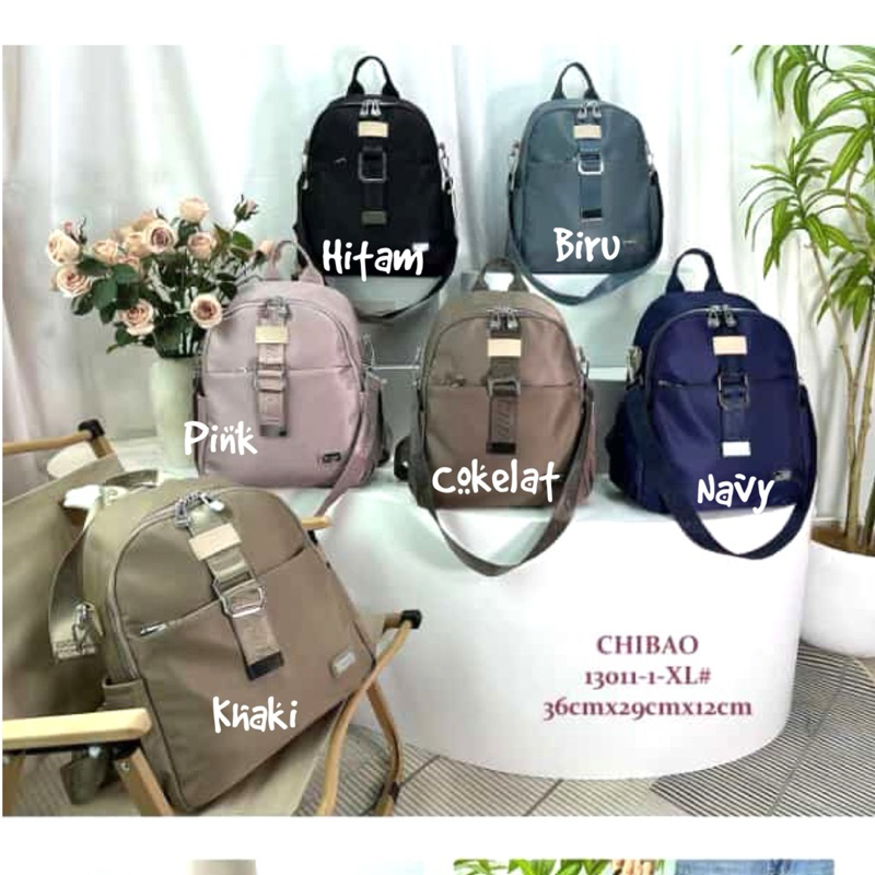 CB13011-XL TAS WANITA IMPORT CHIBAO 2in1 BISA SELEMPANG DAN RANSEL