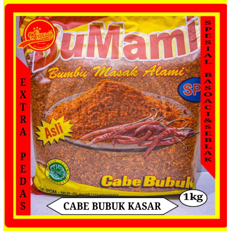 

CABAI/CABE GILING BUBUK KASAR/HALUS BUMAMI 1KG