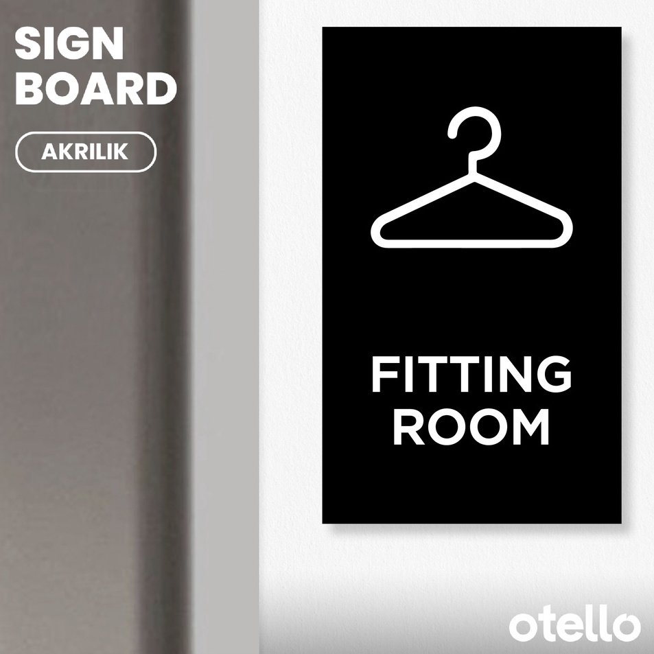 

Otello Signage Fitting Room Sign Board Akrilik Print Papan Petunjuk Signage Ruangan Label Nama Ruangan Sticker Dinding Tempel Dekorasi