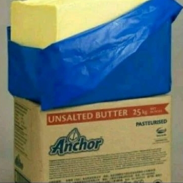 

Anchor Unsalted Butter 500 gr (Repacked). KHUSUS GRAB/GOJEK