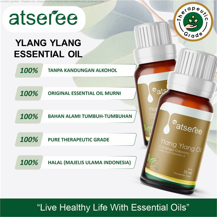 Atseree Ylang ylang essential oil minyak ylang ylang atsiri 5 ml 10 ml 30 ml Asli Murni original Ess