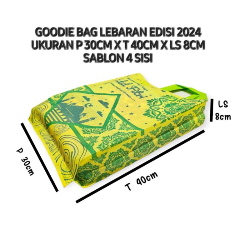 

Tas idul Fitri LUSINAN 12pcs UK 3x4x8 Goodie bag lebaran Tas kain