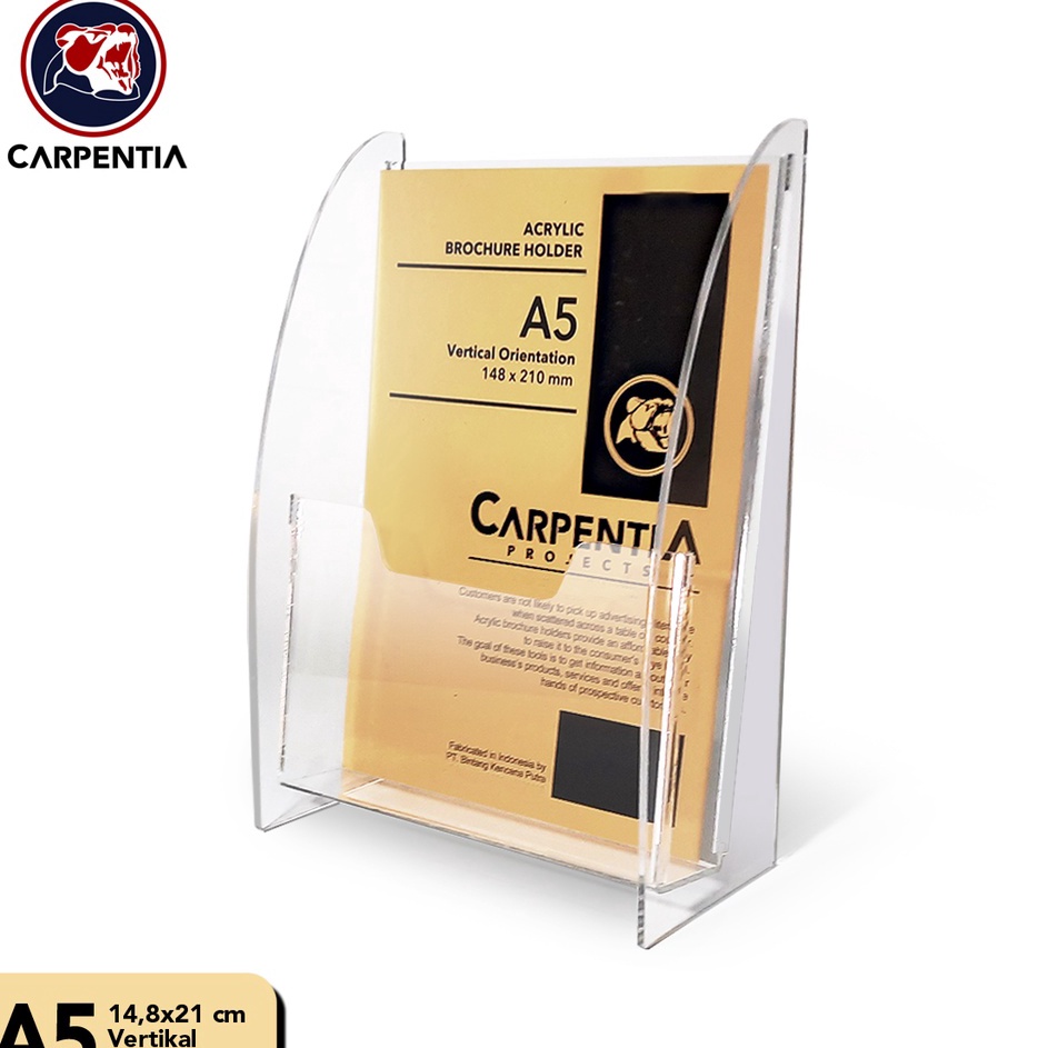 

Terlaris Carpentia Brochure Holder AcrylicTempat Akrilik A5 Tipe B Bening