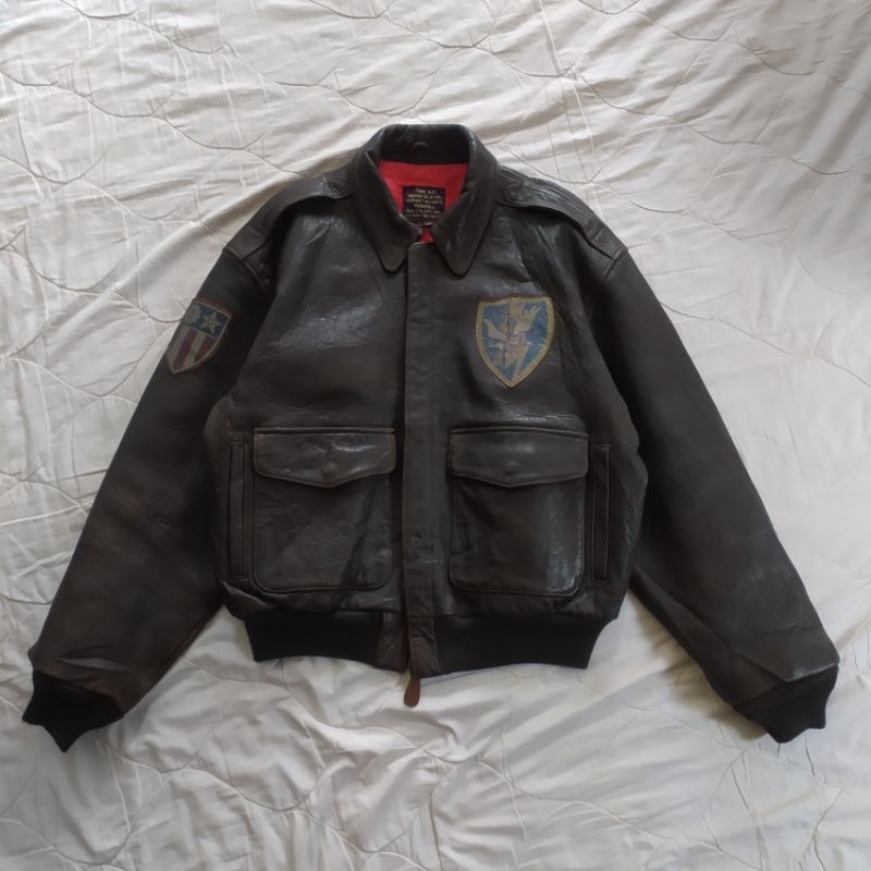 Avirex A2 Flying Tiger Leather Jacket Vintage