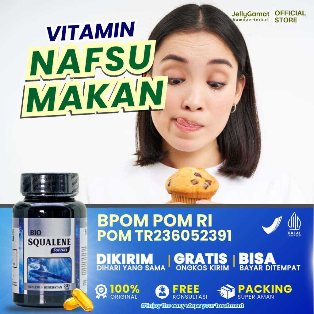 

F_daybose - Bio Squalene Suplemen Herbal Minyak Ikan Hati Hiu Untuk Lansia Nafsu Makan & Pencernaan