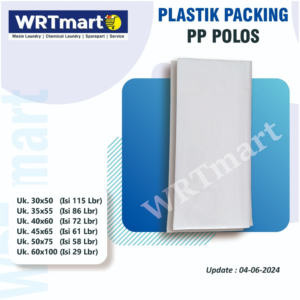 [PROMO]WRT Plastik laundry kiloan PP  bening murni paling Murah tebal 0.3 laundry 1kg plastik Baju r