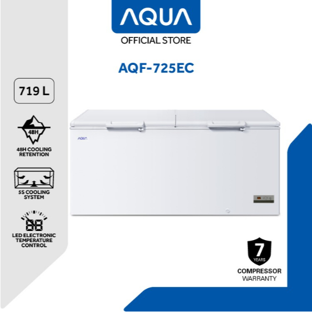 AQUA Chest Freezer Box 719L AQF-725EC Fast Freeze Lemari Pembeku AQF 725EC AQF 725