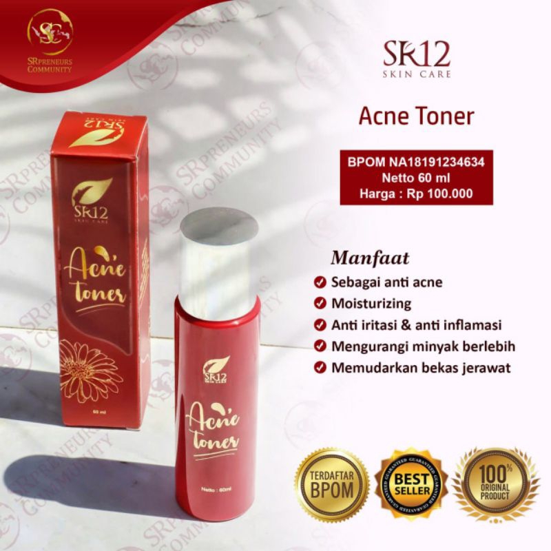 Toner Acne SR12. Toner Jerawat SR12