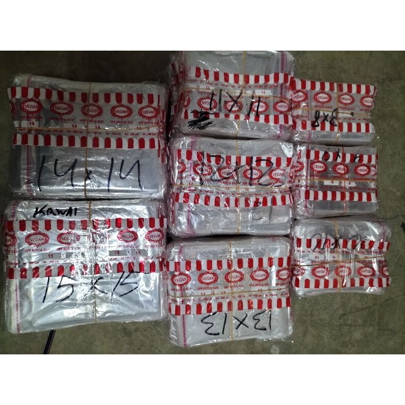 

Opp plastik bening UK 9x9/10x10/11x11/12x12/13x13/14x14/15x15 plastik opp bening 1pack isi 100lembar