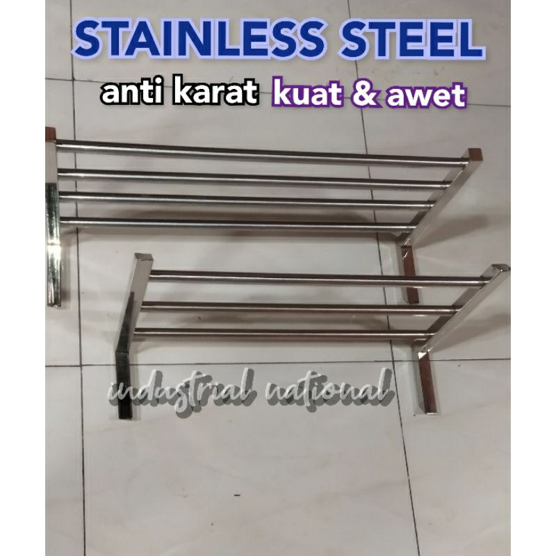 gawang gantungan baju dinding tembok hanger STAINLESS rak handuk
