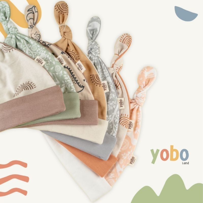 TOPI BAYI YOBO | TOP KNOT HAT, BABY BEANIE, KUPLUK BAYI