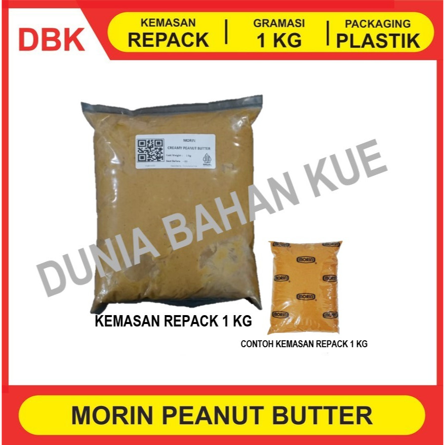 

MORIN PEANUT BUTTER CREAMY - REPACK 1 KG / SELAI KACANG PINDEKAS