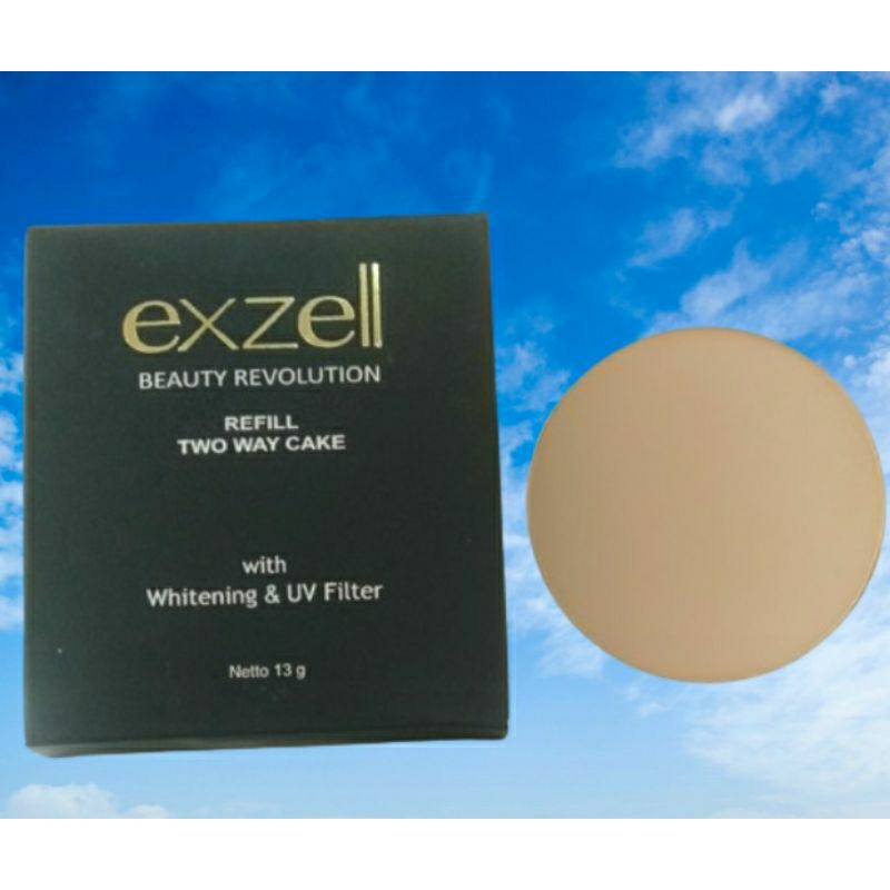 Reffil Two way cake Exzell/ isi ulang bedak padat Exzell/ bedak Exzell/ bedak multifungsi.