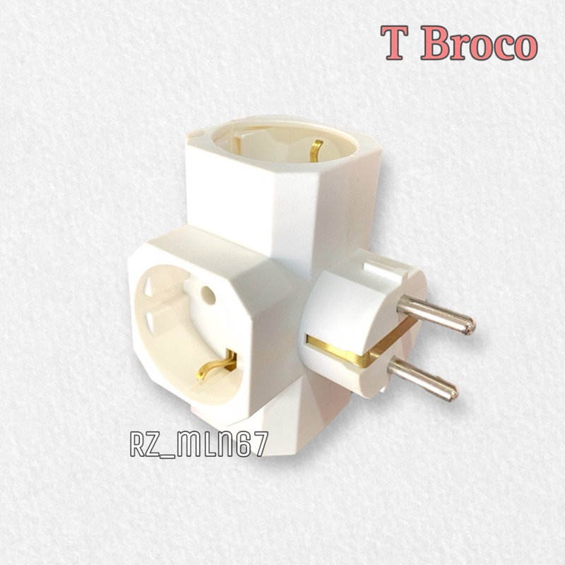Steker T Arde Broco stop kontak 3Lubang colokan cabang